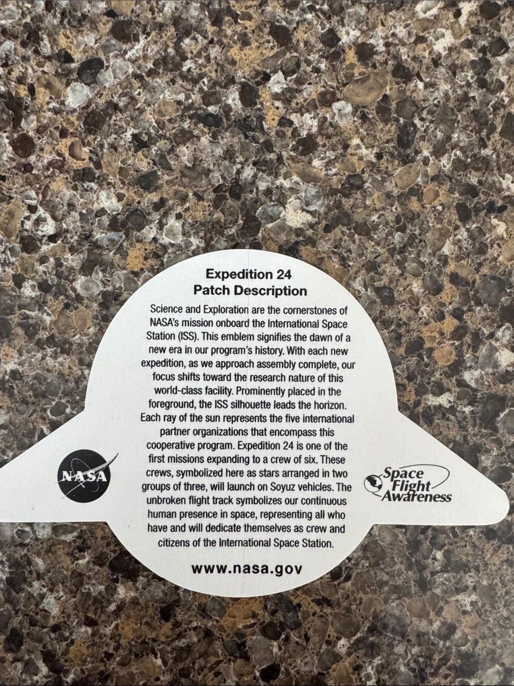 10 Vinyl Stickers of  Expedition 24 to the International Space Station - 2010
